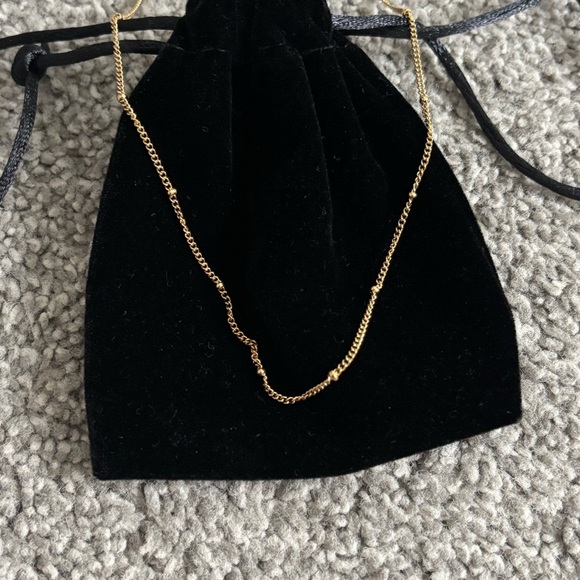 Jewelry - 3/$25 Gold Small Beaded Chain Necklace